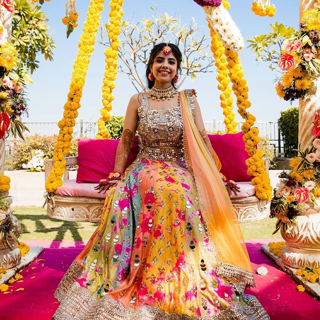 Mehndi function sale bridal dress